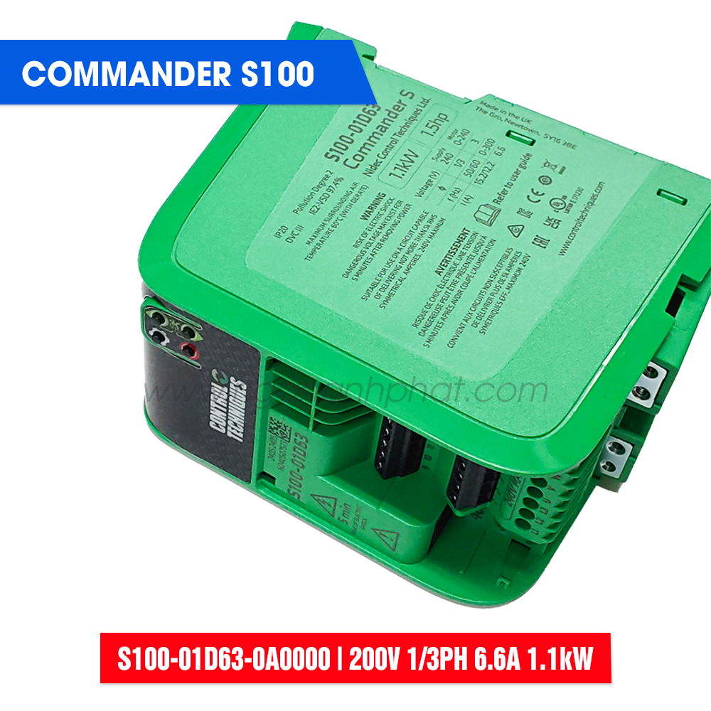 Biến tần S100-01D63-0A0000 - 200V 1/3PH 6.6A 1.1kW - CONTROL TECHNIQUES