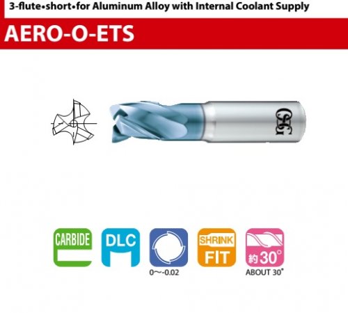 DAO PHAY NHÔM 3 ME PHỦ DLC OSG AERO-O-ETS