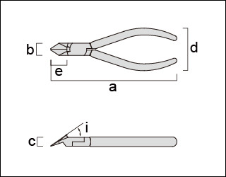 FUJIYA Angled Diagonal Cutting Pliers 505-150