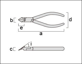 FUJIYA Angled Diagonal Cutting Pliers 50A-150
