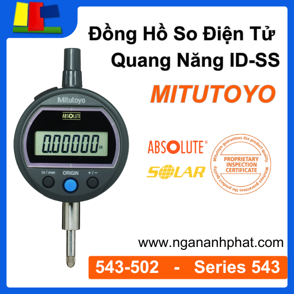 Digital Solar Indicator ID-SS, ANSI/AGD Mitutoyo 543-502 0.5"/12.7mm