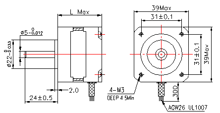 Động Cơ Bước Nema 16 - 5 Pha