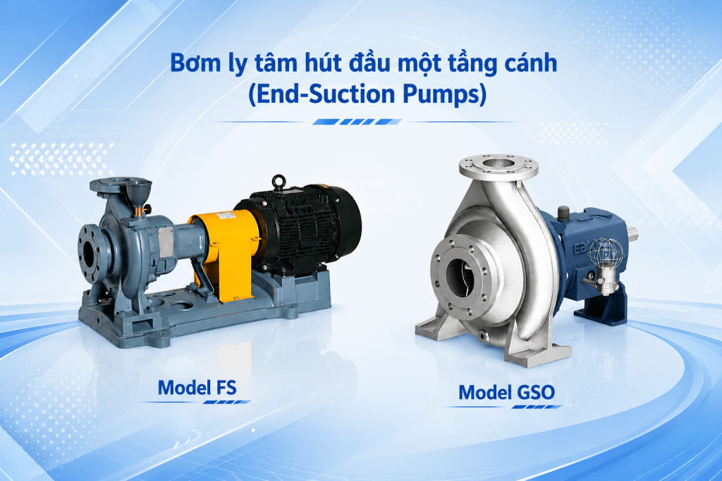 Bơm ly tâm hút đầu một tầng cánh EBARA