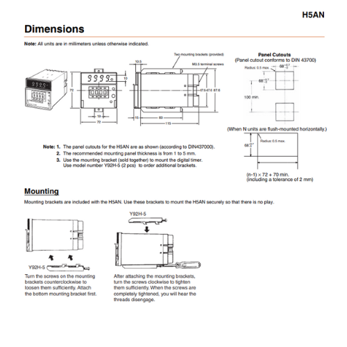 Bộ định thời gian OMRON H5AN