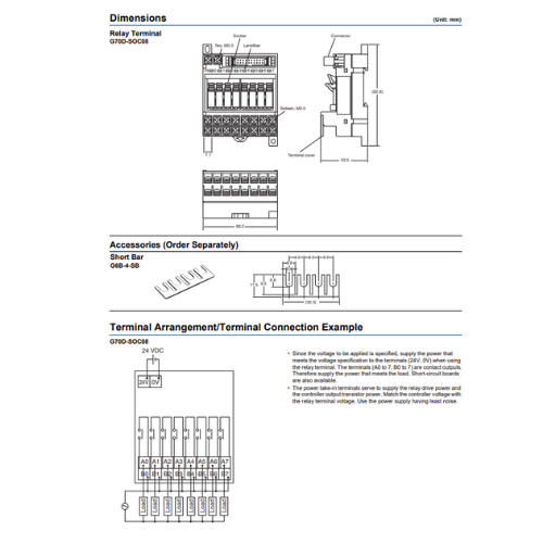 Relay Terminal G70D-SOC08 OMRON