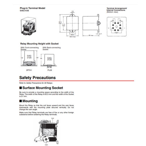 Ratchet Relay G4Q Omron