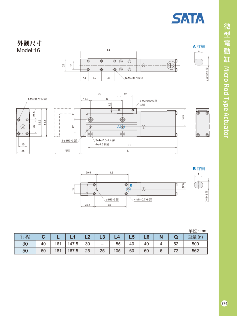 Xy lanh điện mini kiểu thanh SATA GLOBAL MR