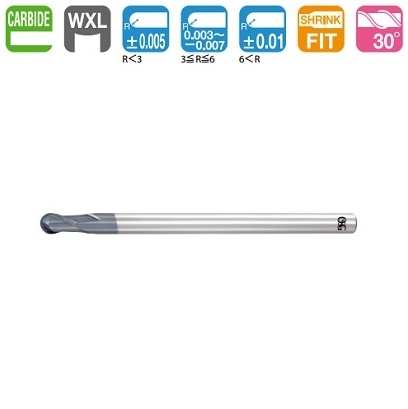 OSG WXL-EBD 2-FLUTE BALL END MILL