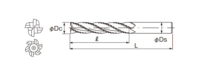 NACHI SG-FAX SGLHV LONG FLUTE ROUGHING END MILL