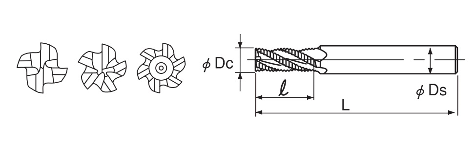 NACHI AGRERS SHORT SHANK ROUGHING END MILL
