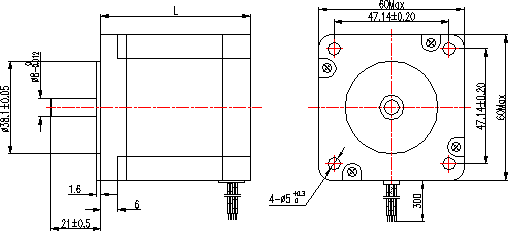 Động Cơ Bước 3 Pha - 24H3A - 60mm