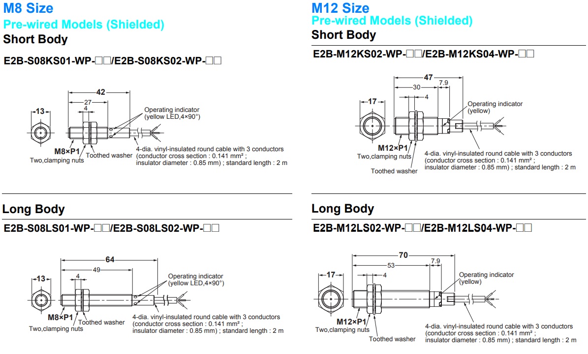 Cảm Biến Tiệm Cận Hình Trụ Omron E2B Series