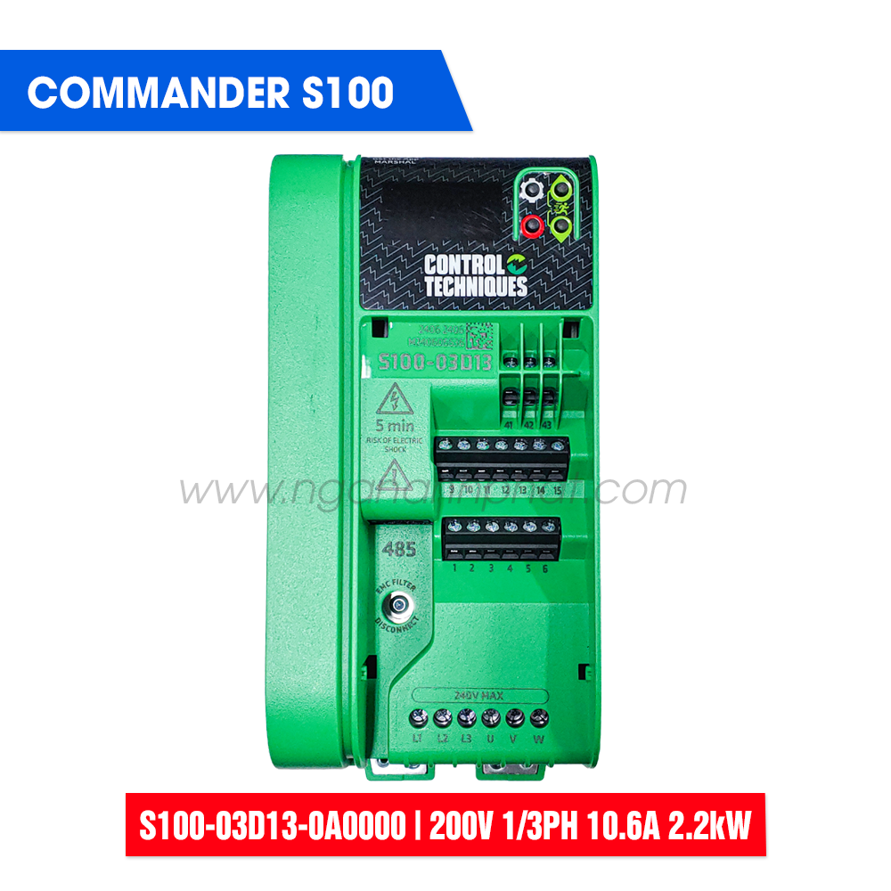 Biến tần S100-03D13-0A0000 - 200V 1/3PHA 10.6A 2.2KW - CONTROL TECHNIQUES