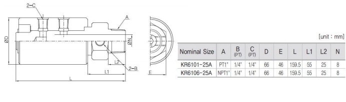 KHỚP NỐI XOAY KJC KR6100 SERIES