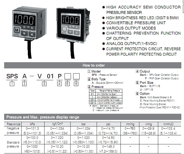 Pressure Sensor TPC