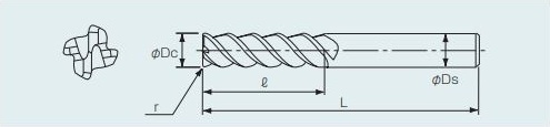 GSXVL4-R-4D Carbide End Mill