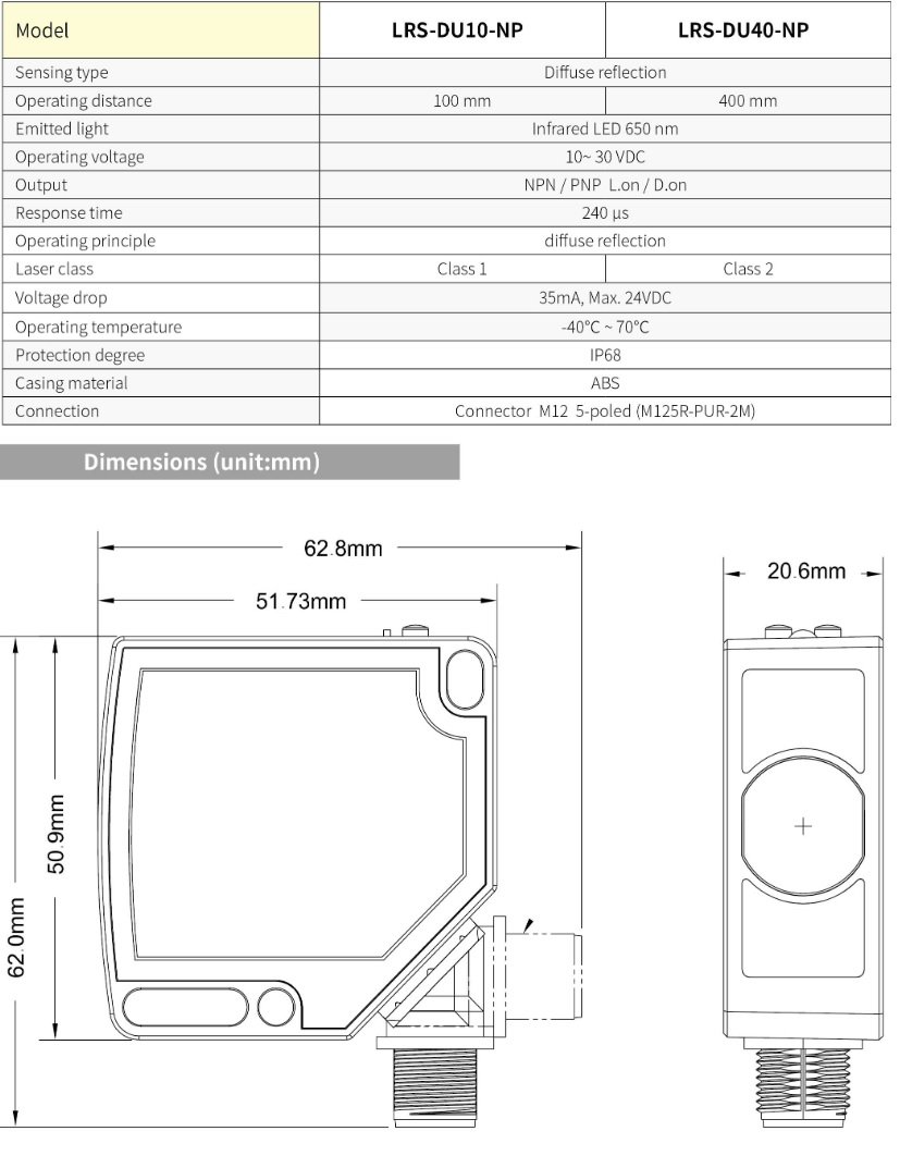 Cảm Biến Quang RiKO Loại Nhỏ Gọn LRS Series