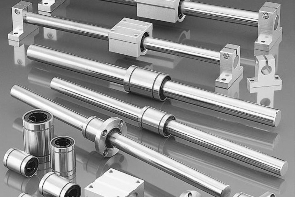 Round linear shaft used as a guide for linear motion