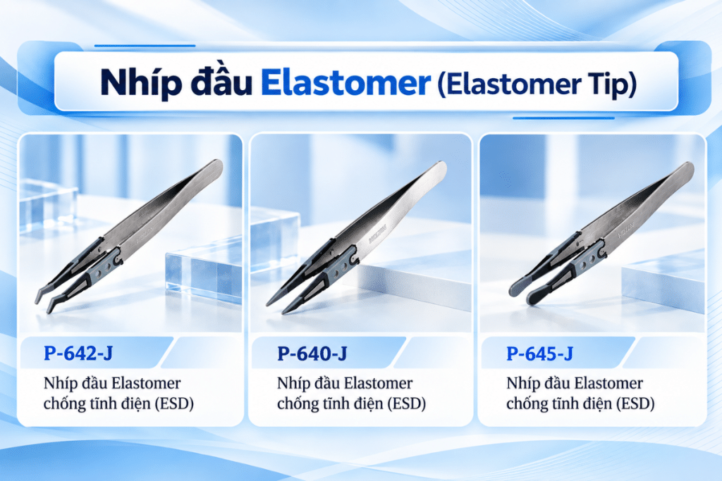 Nhíp đầu Elastomer Hozan