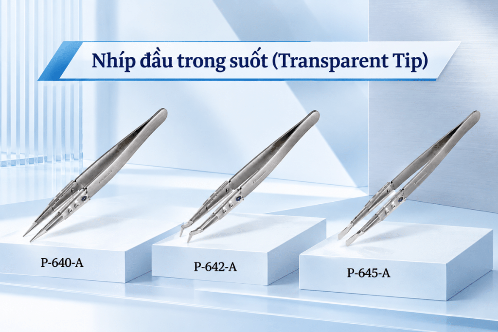 Nhíp đầu trong suốt Hozan